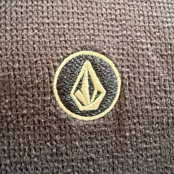 Volcom Men’s Large Navy Waffle Knit Thermal Long Sleeve Shirt - Picture 3 of 6